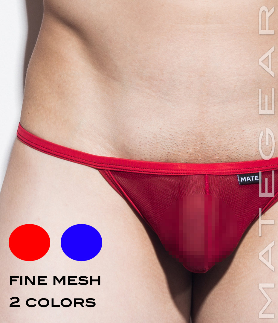 [2pc/Pack] Sexy Mens Underwear Extreme Low Rise Sexy Mens Mini G-String - Ra Chi (Mesh Series) | MATEGEAR