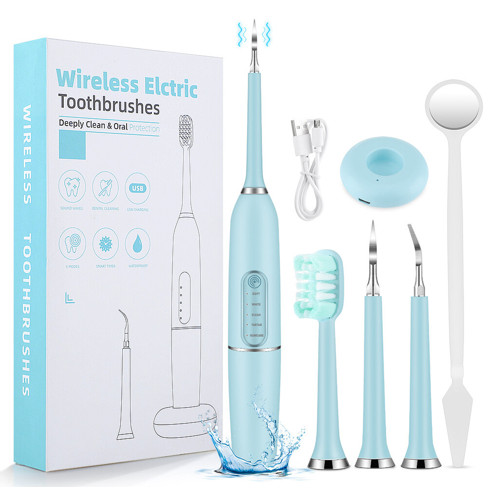 PASTSKY Ultrasonic Electric Dental Scaler Tooth Cleaner Electric Toothbrush Teeth Whitening Home Dental Calculus Tartar Remover USB Teeth Cleaner for Adult Kids