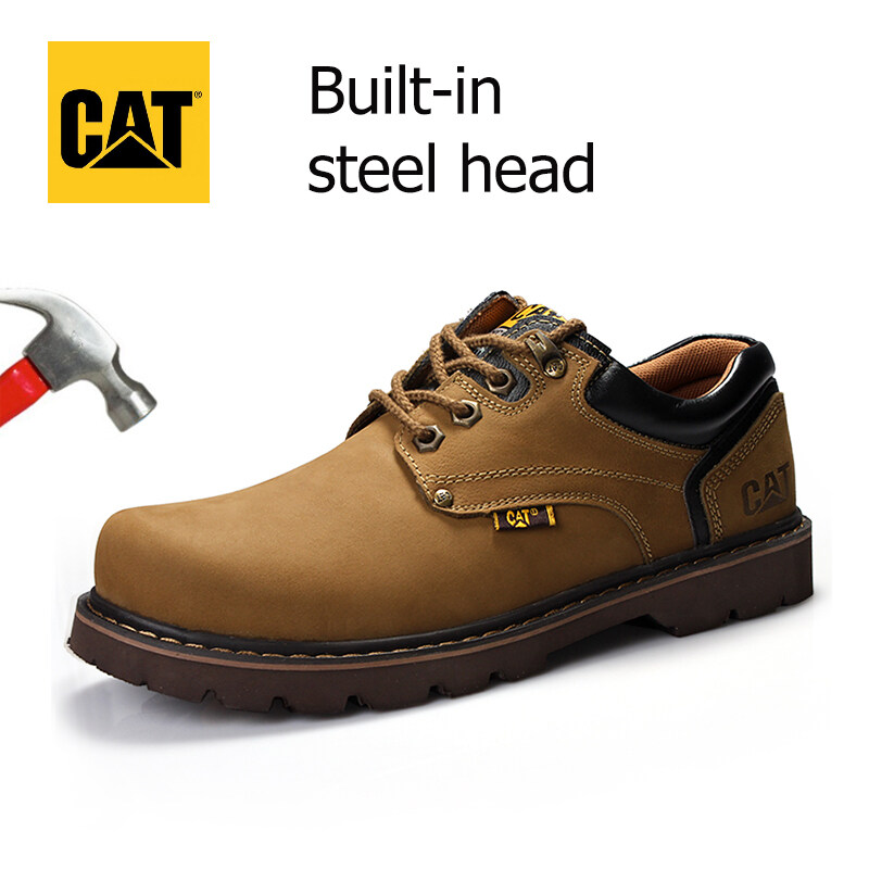Caterpillar genuine leather shoes CAT safety shoes anti-smashing steel-toed tooling boots