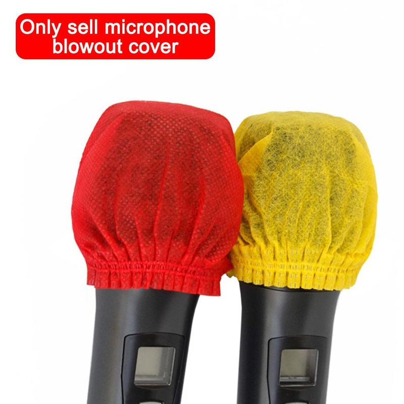 100pcs microphone cover disposable non-woven fabric microphone KTV microphone cover cover blowout-proof microphone cover U-shaped O-shaped I6F4