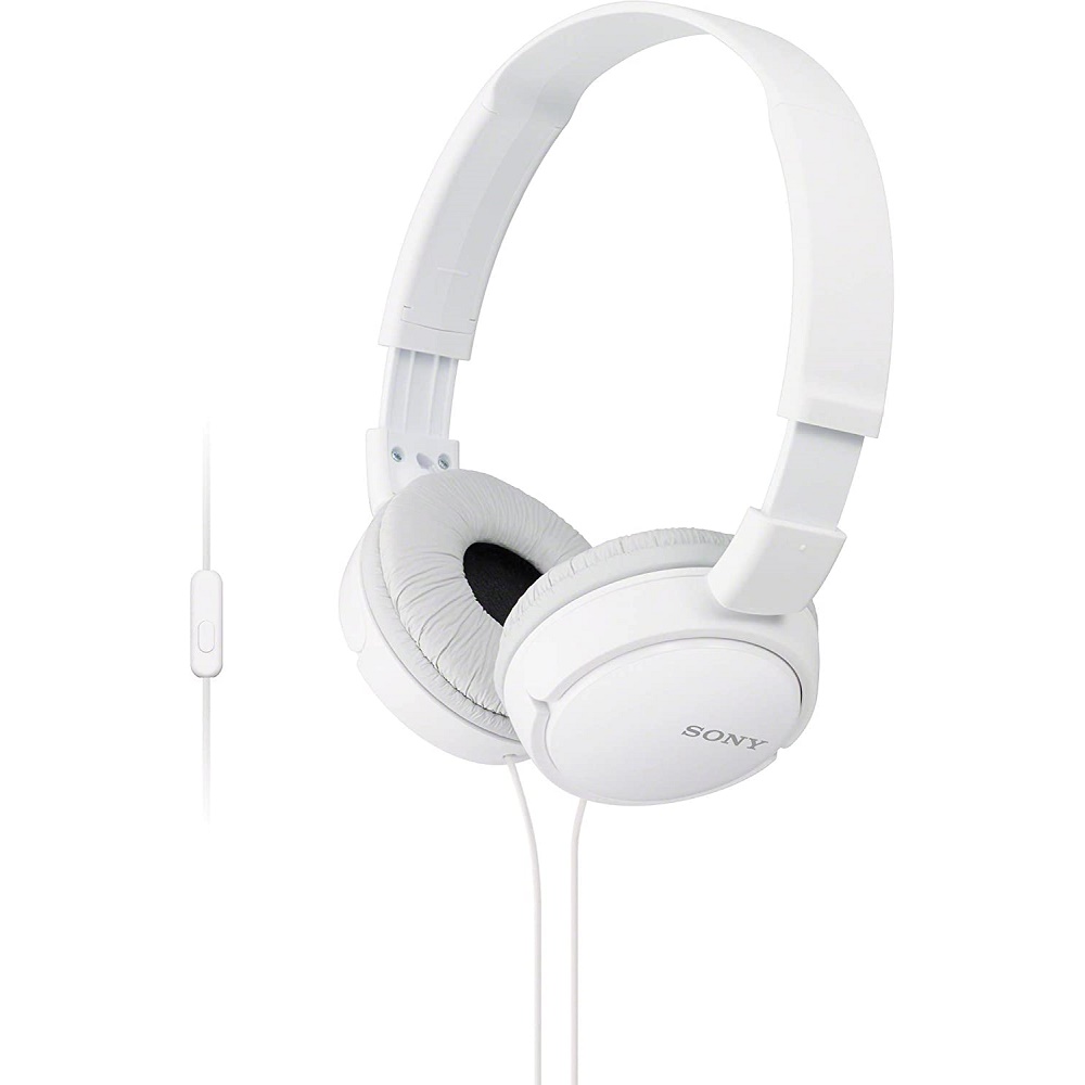 Sony MDR-ZX110AP Wired On-Ear Headphones with Mic - ZX Series Lightweight Stereo Headphone with Microphone