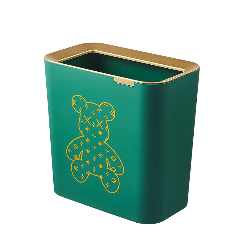 Creative Cartoon Light Luxury Home Living Room Bedroom Bathroom Gap Rectangular Trash Can Toilet Kitchen without Lid Large