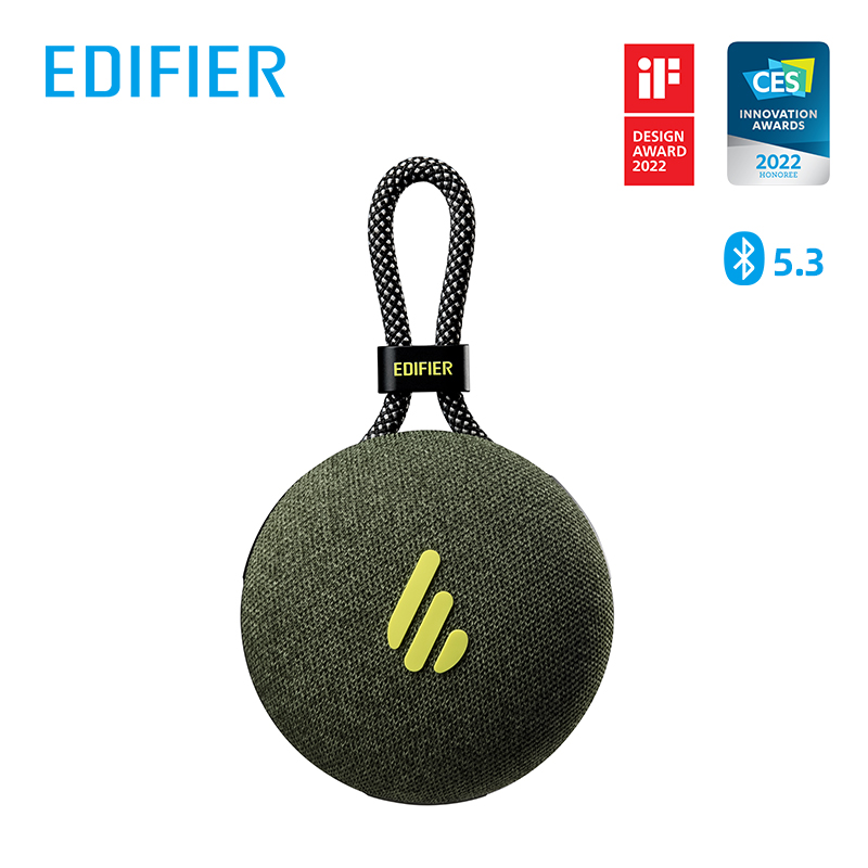 Edifier MP100 Plus Portable Bluetooth Wireless Speaker Waterproof IPX7 Wireless Speaker with Microphone Noise Cancellation Up to 9 Hours of Playtime for Home, Outdoors and Travel