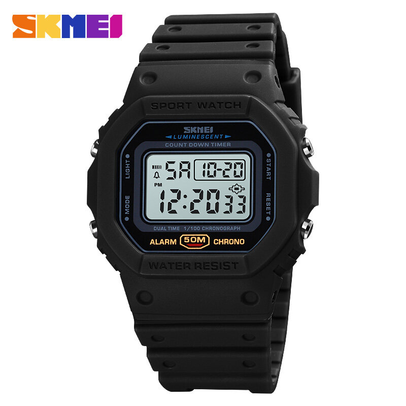 New SKMEI Men Sports Watches Digital Waterproof Watch Countdown Alarm Wristwatches For Man Men 1628