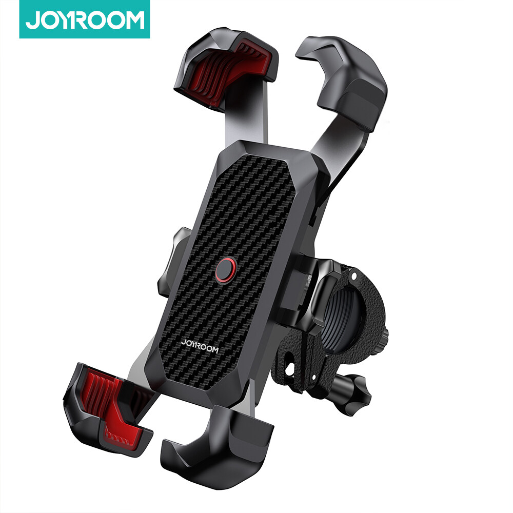Joyroom Bicycle Phone Holder 360 Degree Rotate Universal Motorcycle Phone Holder for 4.7-7 inch Mobile Phone Stand Shockproof Bracket GPS Clip
